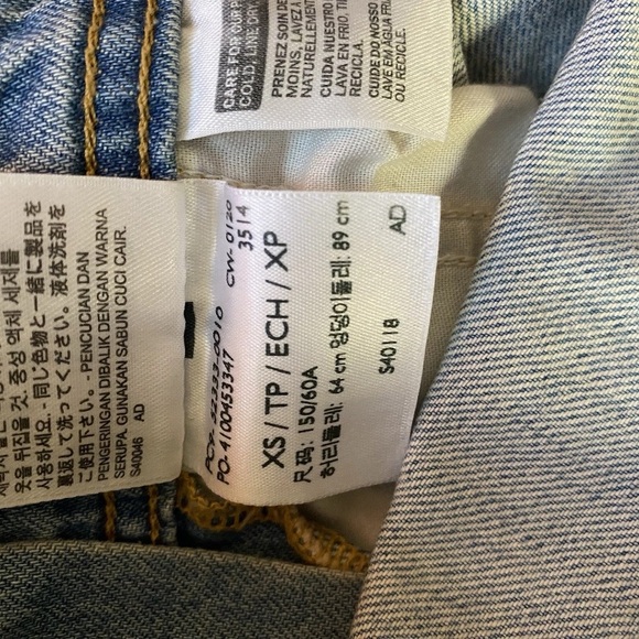 LEVI STRAUSS & CO TWO HORSE BRAND xsmall OVERALLS SHORTALLS CHORE DENIM SHORT - Picture 8 of 8